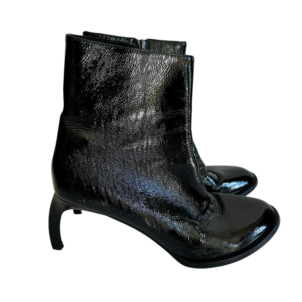 Ann Demeulemeester Vernice Crinkle Nero Boots 41
